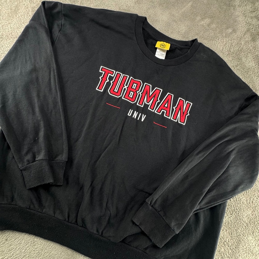 Philadelphia Print Works Tubman Univ Sweatshirt Women 1X Black Excellent Graphic